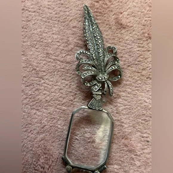 Unique Antique Silver Art Deco Lorgnette - Picture 5 of 10